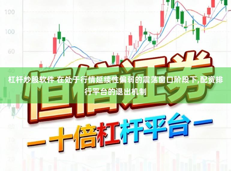 杠杆炒股软件 在处于行情延续性偏弱的震荡窗口阶段下,配资排行平台的退出机制