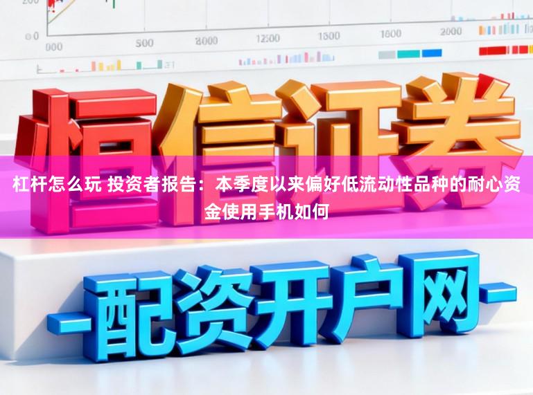 杠杆怎么玩 投资者报告：本季度以来偏好低流动性品种的耐心资金使用手机如何